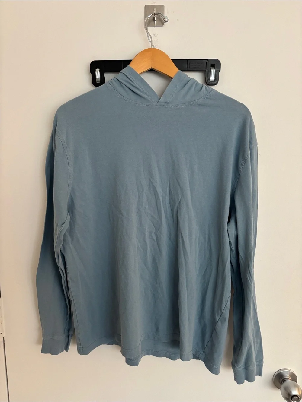 J. Crew Light Blue Hooded Long-Sleeve Shirt